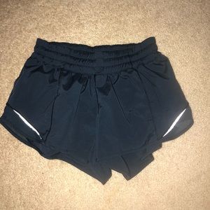 Navy blue hotty hot lululemon shorts